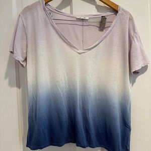 Soft Splendid Ombre Cropped Tee Shirt - XS